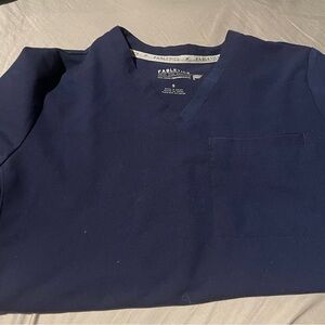 Fabletics Deep Blue V-Neck Scrub Top